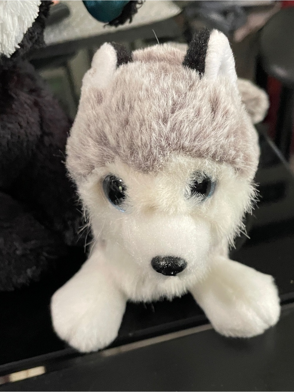 Ty Plush Husky Puppy - Gray, White and Black